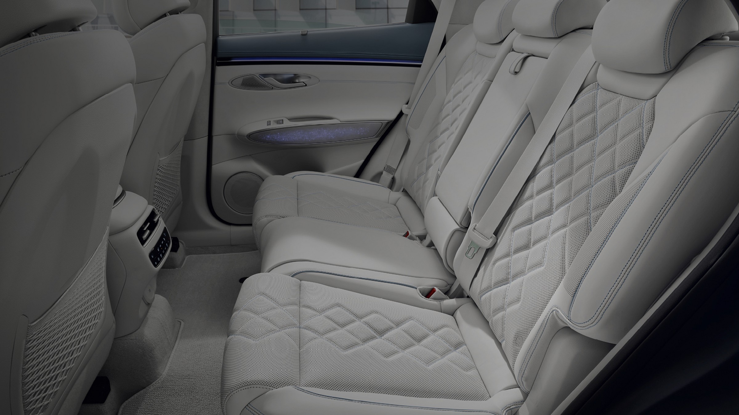 Genesis Electrified GV70 quilted Nappa leather interior, the servicing-inclusive premium EV