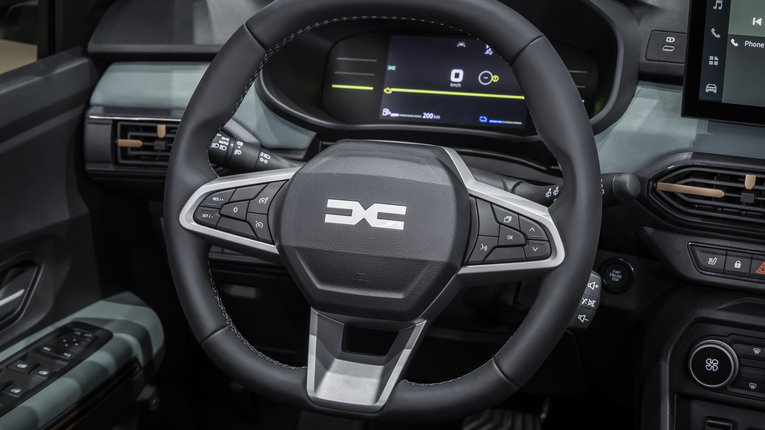 Dacia Jogger Motability interior, steering wheel and digital cluster