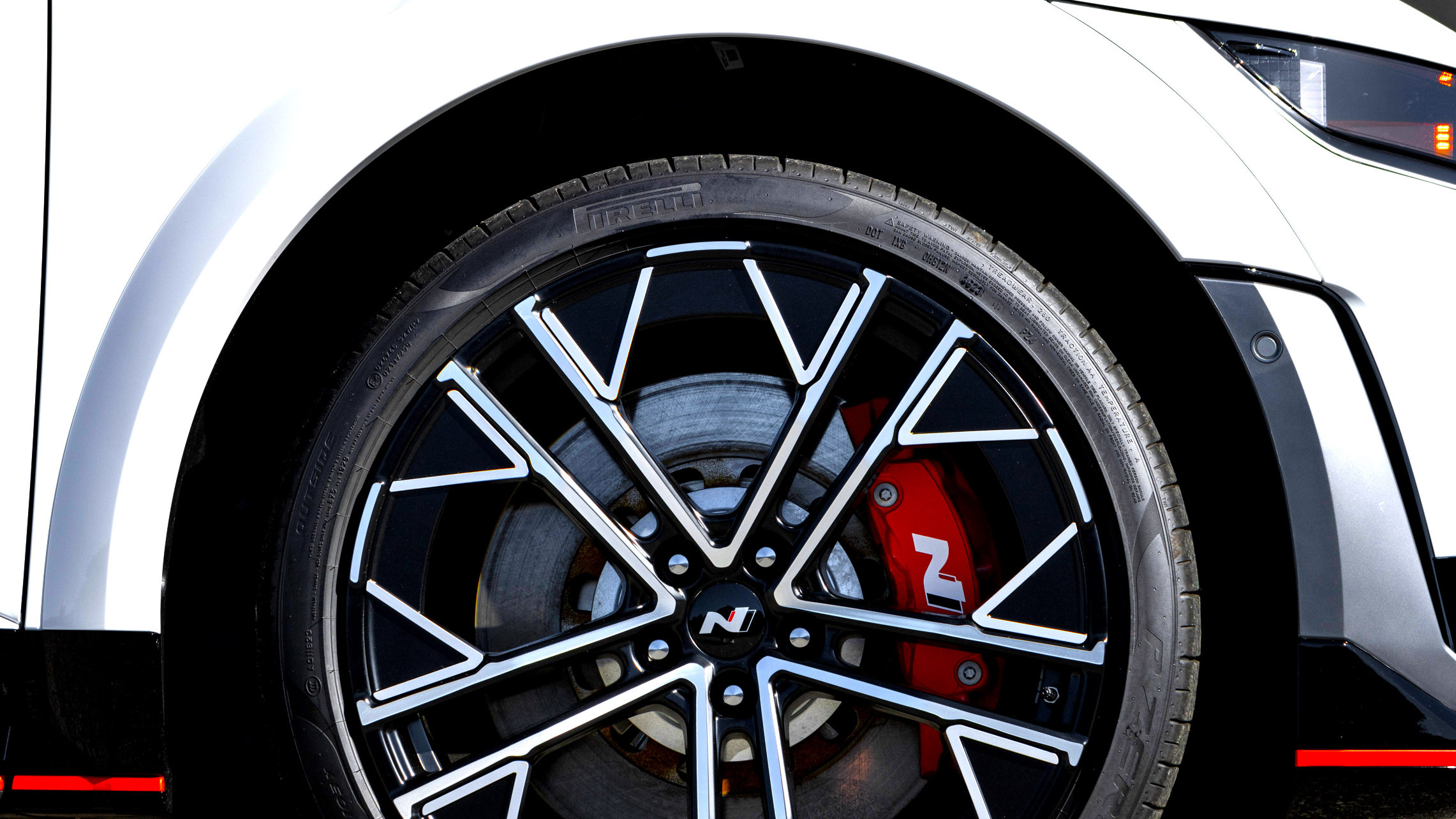 Hyundai Ioniq 5 N forged wheel and N-branded brake caliper