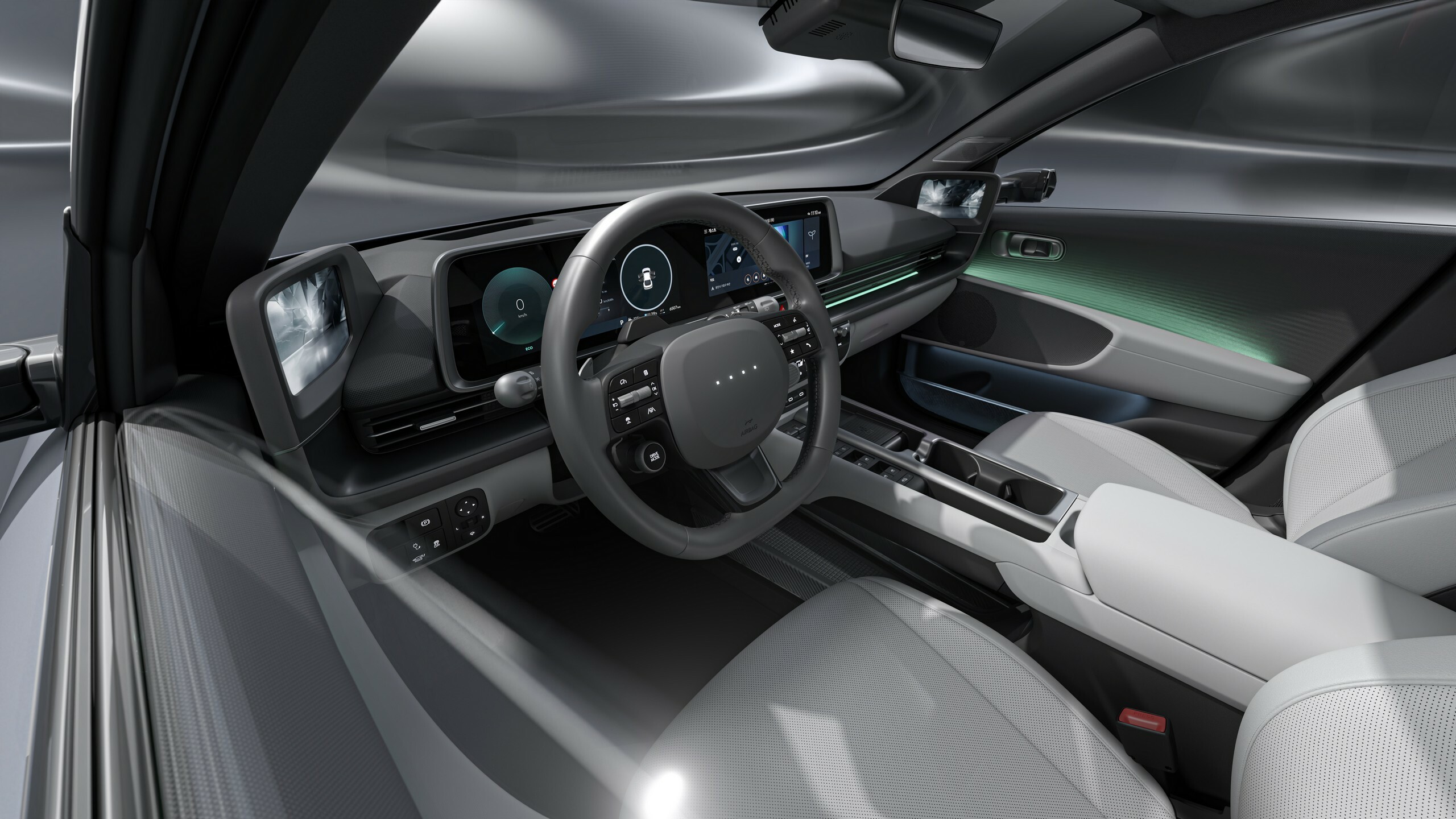 Hyundai Ioniq 6 interior dashboard and dual screens