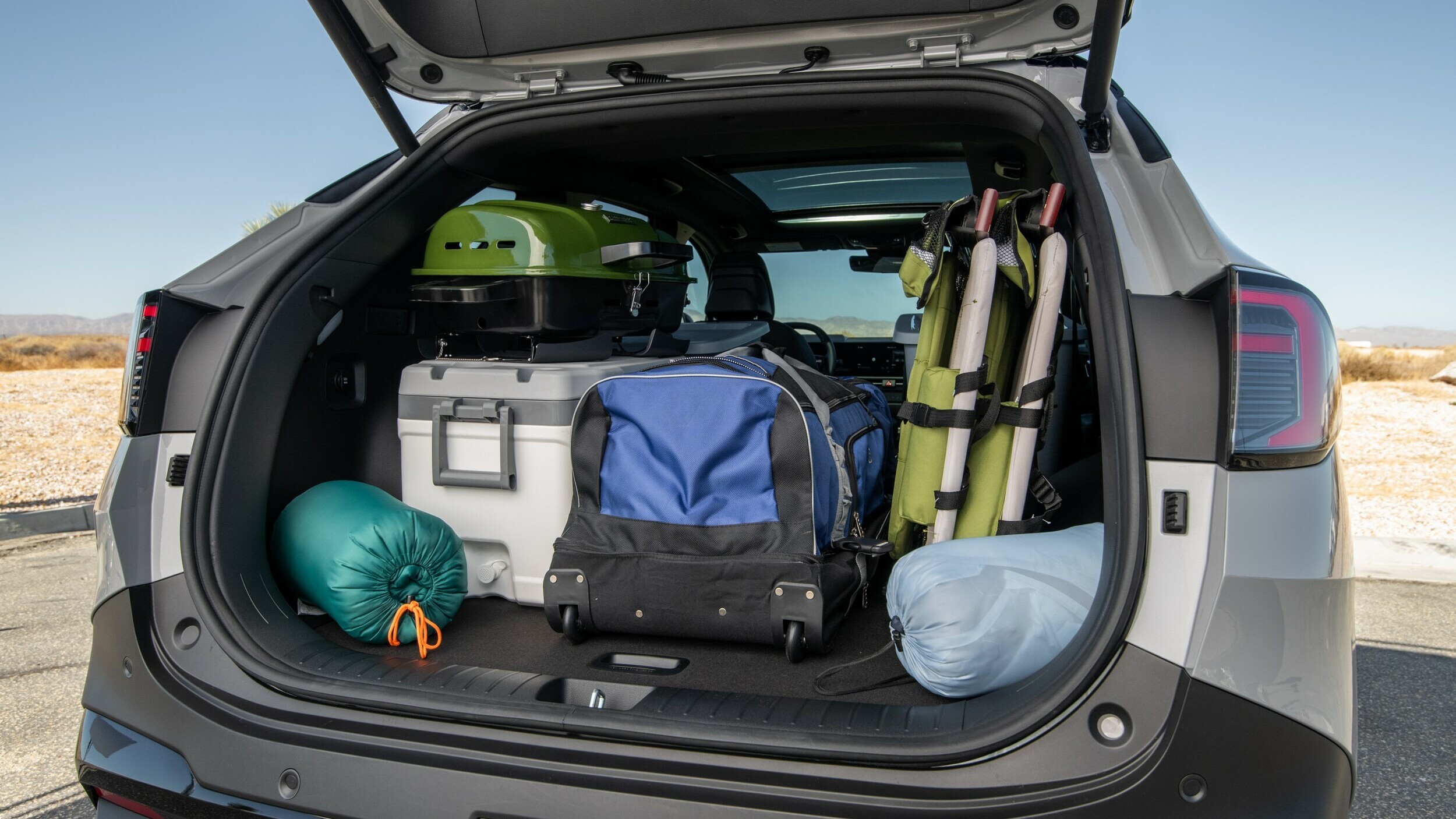 Kia Sportage boot space loaded with luggage