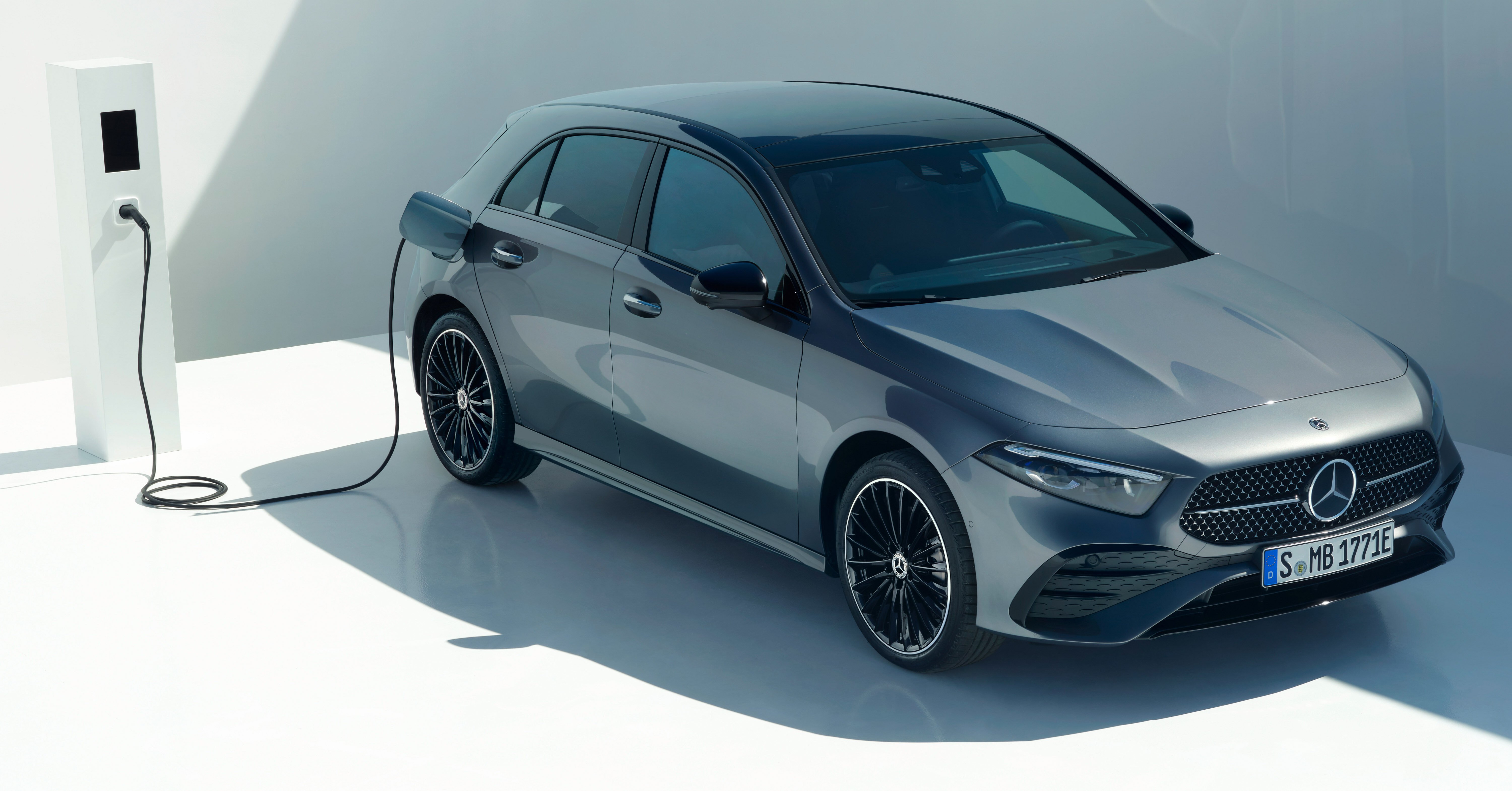 Mercedes A-Class 250e plug-in hybrid at a charger, used buying guide