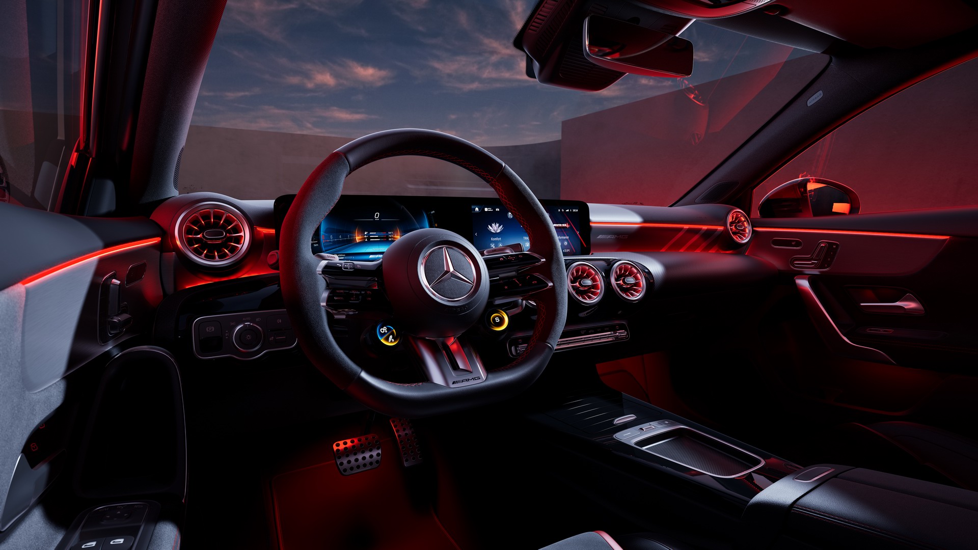 Mercedes A-Class interior with MBUX dual screens, which trim to buy used