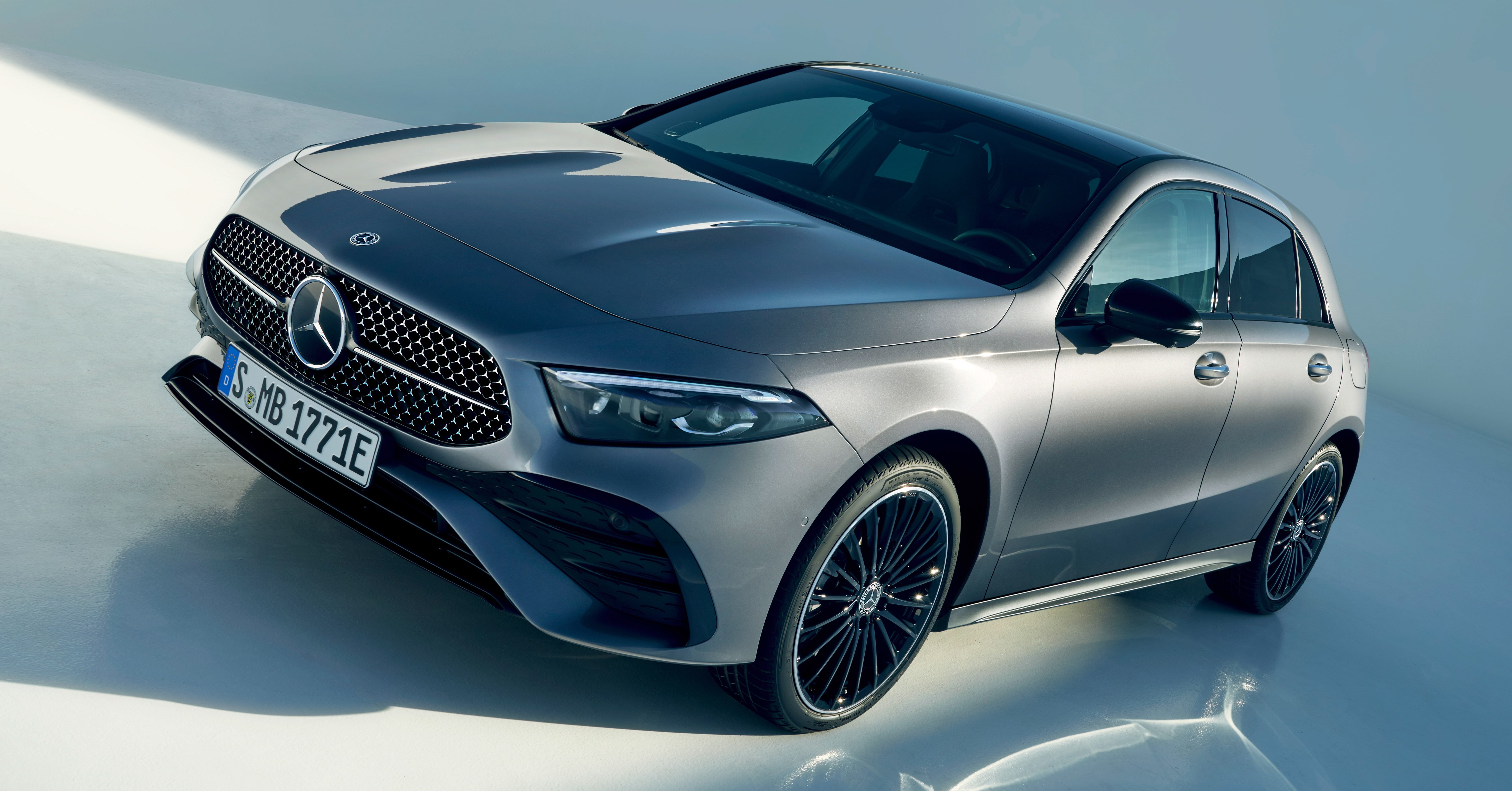 Mercedes A-Class W177 hatchback overhead view, three-year used buyer's guide