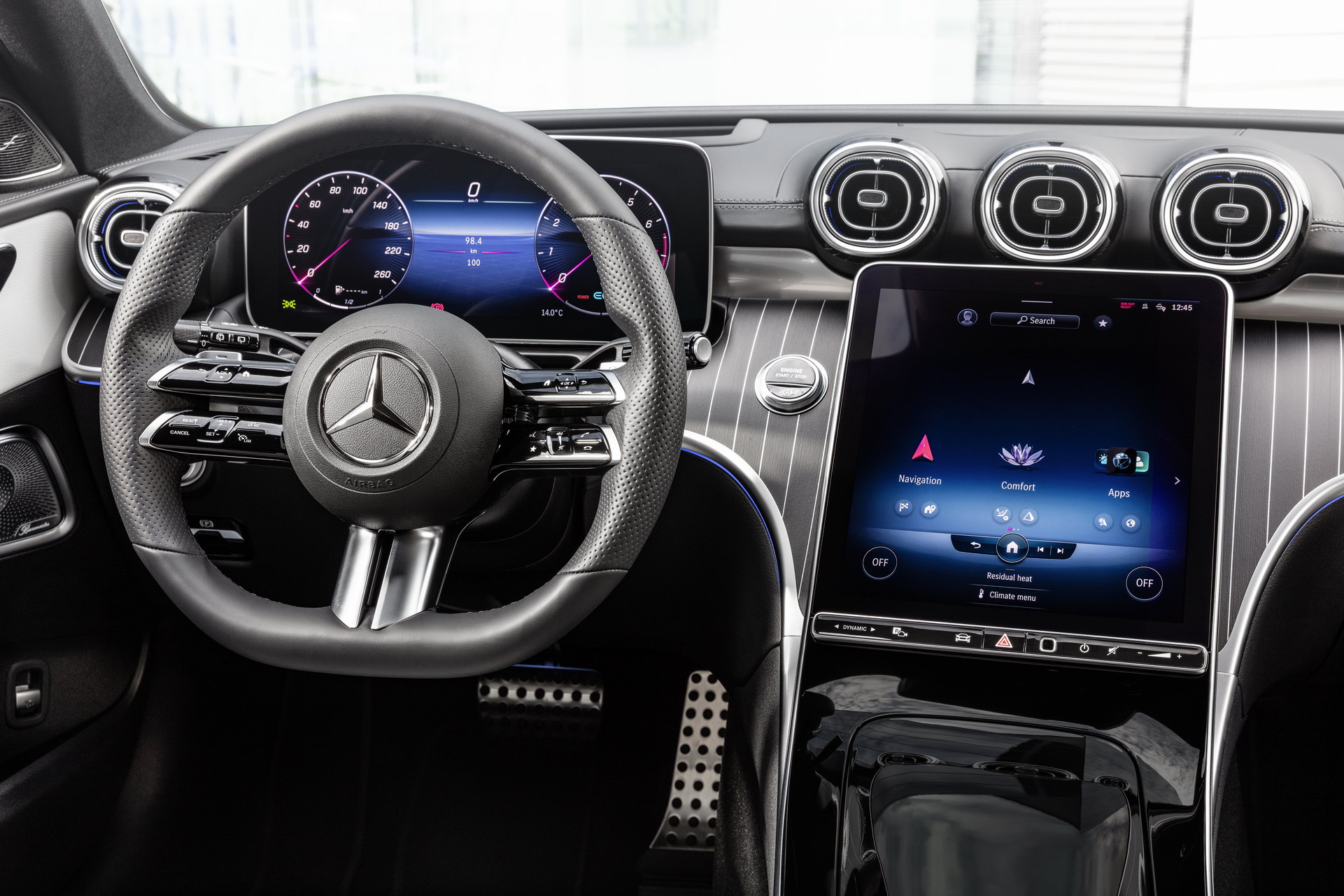 Mercedes C-Class approved used W206 interior with MBUX touchscreen and digital cluster