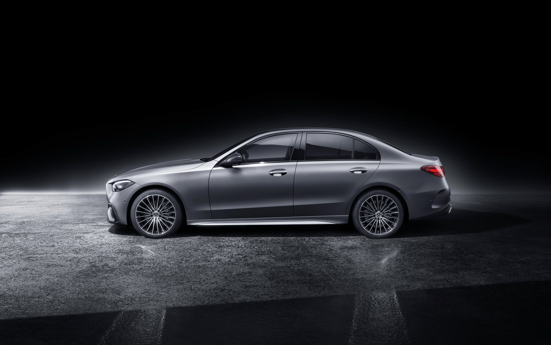 Mercedes C-Class approved used W206 saloon side profile in grey