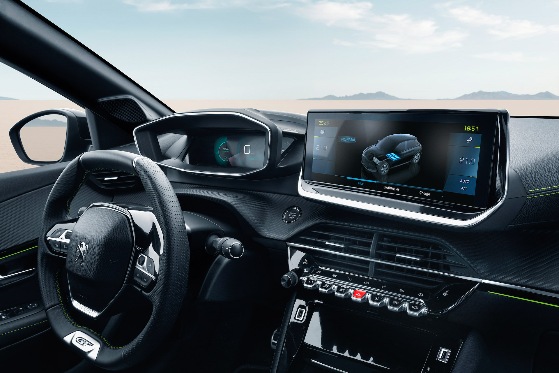 Peugeot e-208 i-Cockpit interior, salary sacrifice or PCH break-even