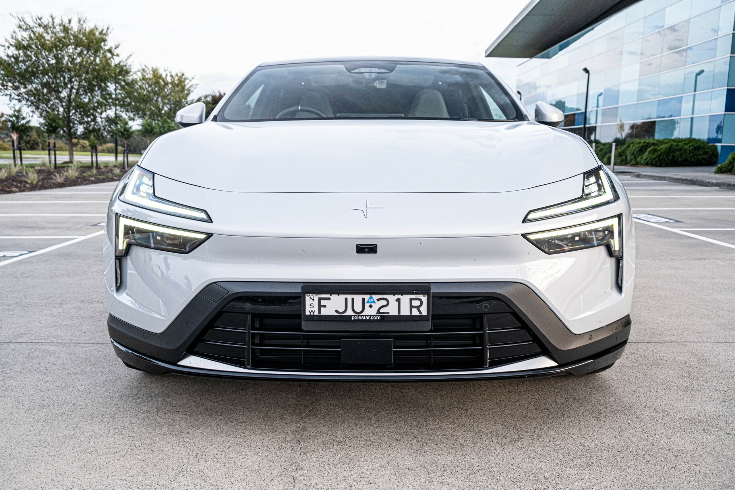 Polestar 4 front view, an example of higher EV insurance costs in 2026