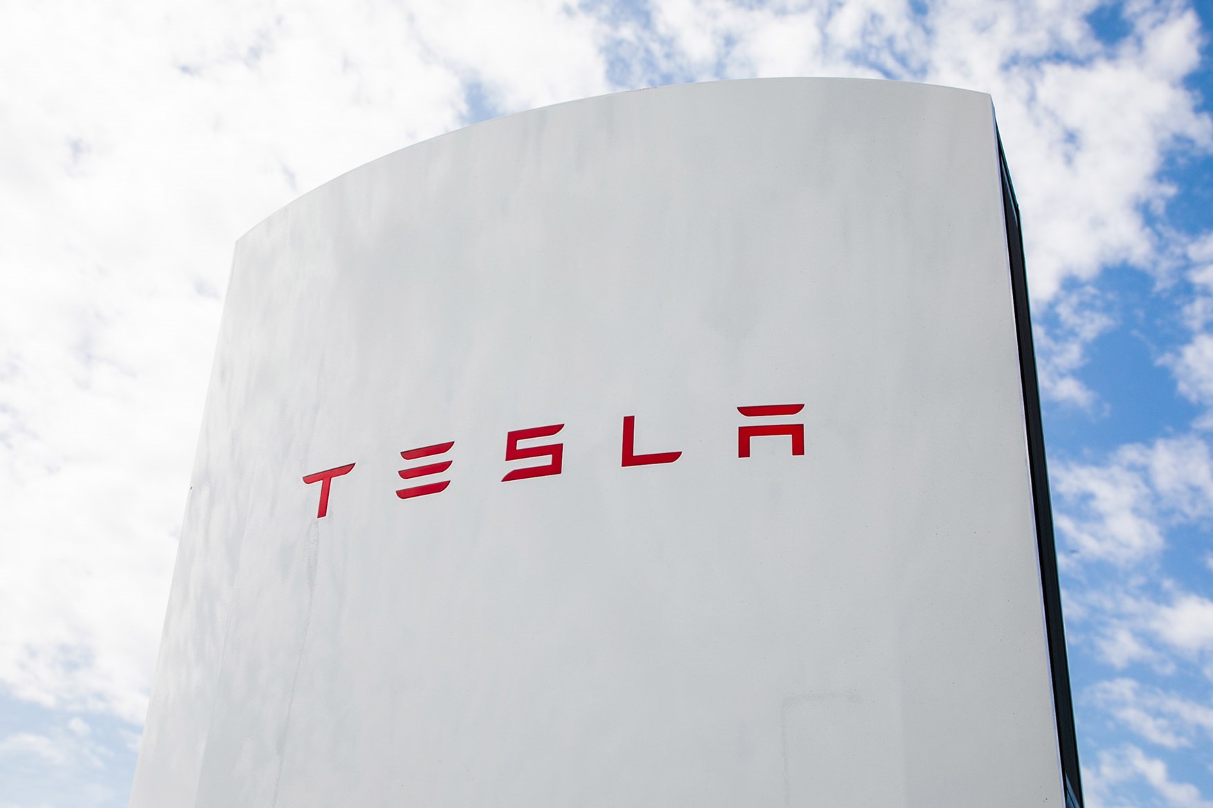 A Tesla Supercharger station in the UK