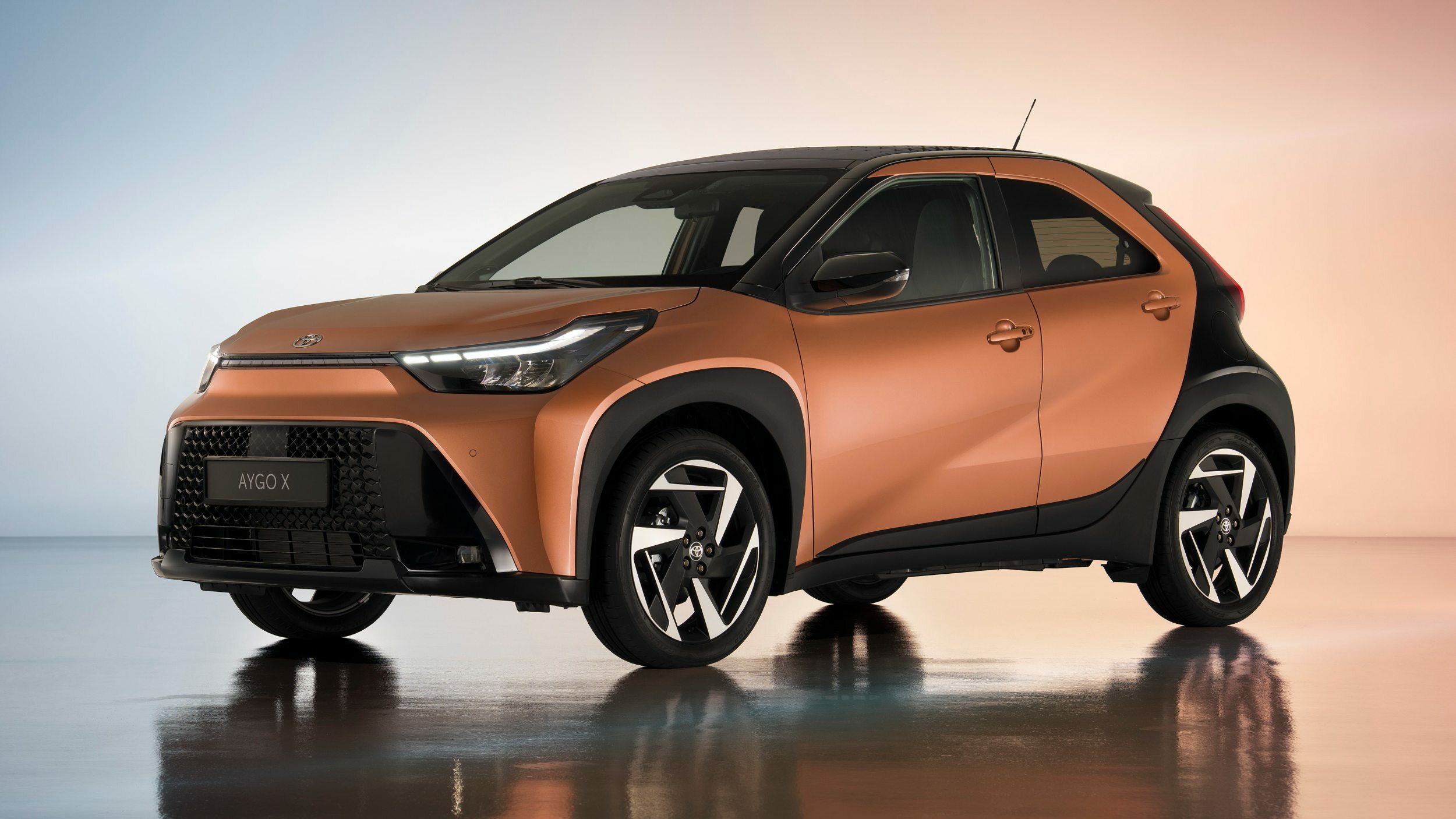 Toyota Aygo X hybrid automatic, a Motability city car at zero Advance Payment