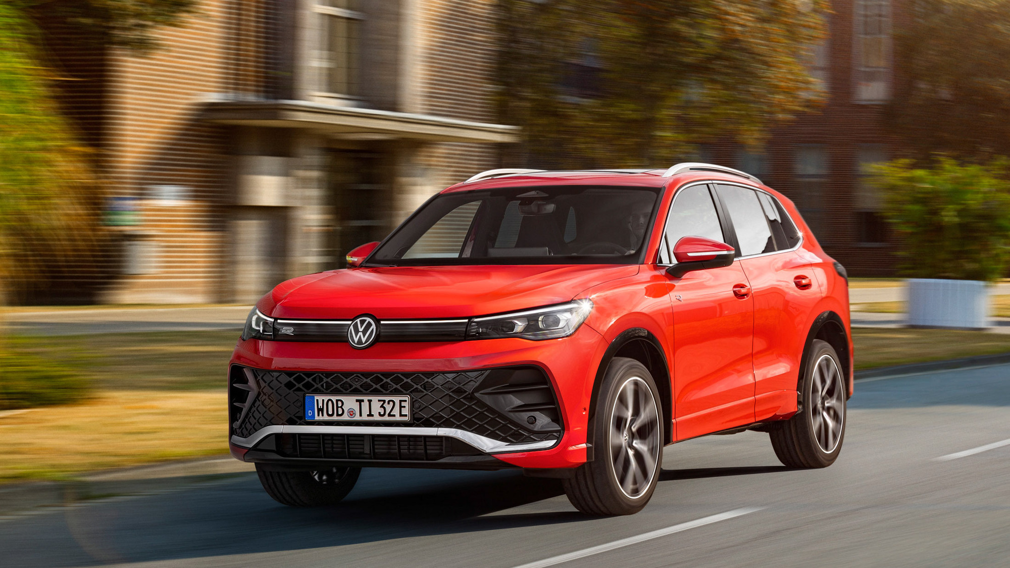 VW Tiguan PCP deposit contribution offer car, R-Line in red