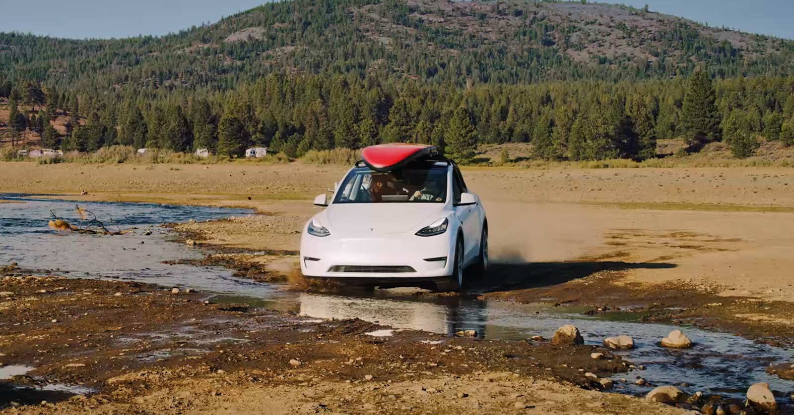 Tesla Model Y official social image, UK used buyer context